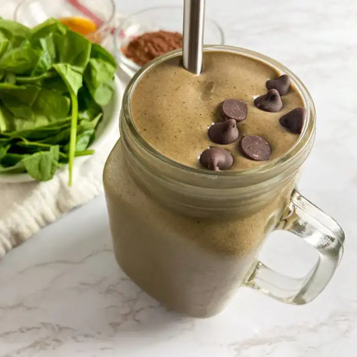Chocolate Peanut Butter Vegetable Smoothie