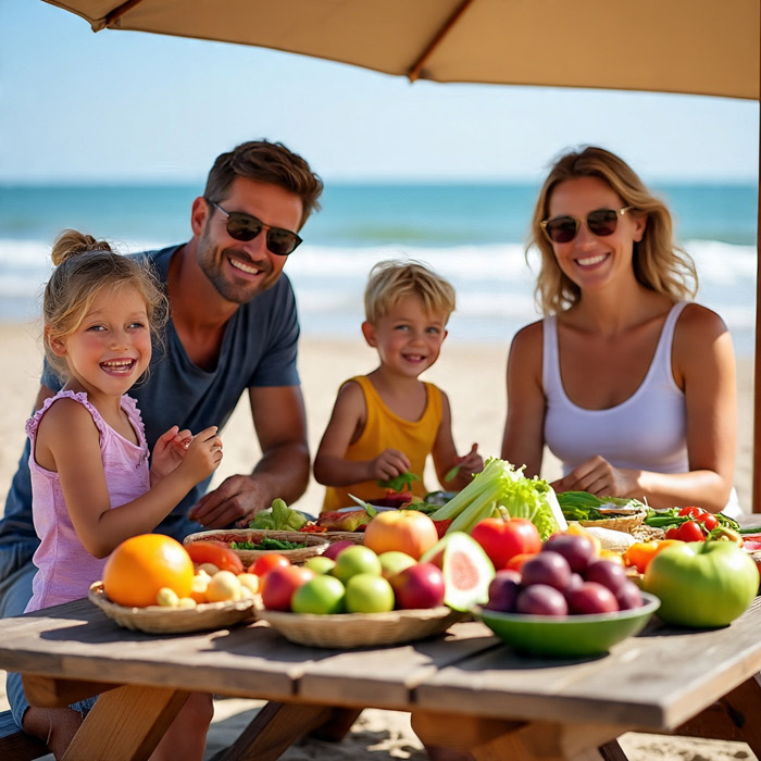 Raw Fruits & Vegetables for Summer Picnics