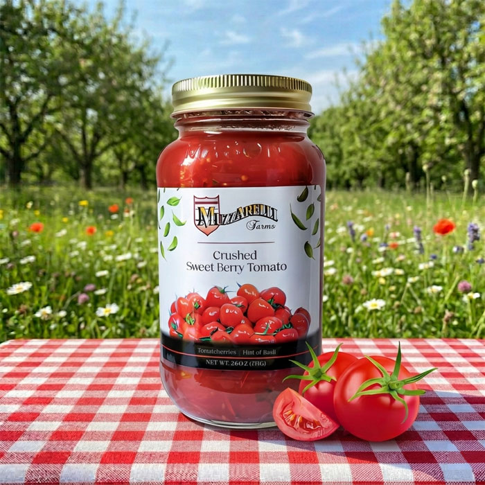 Buy Crushed Sweet Berry Tomato with Basil | Muzzarelli Farms in Vineland, NJ