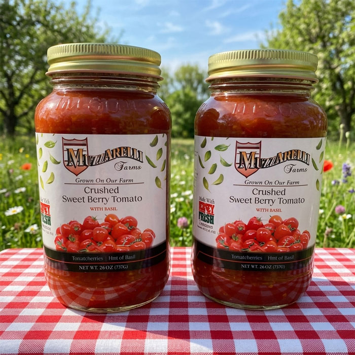 Buy Crushed Sweet Berry Tomato with Basil | Muzzarelli Farms in Vineland, NJ